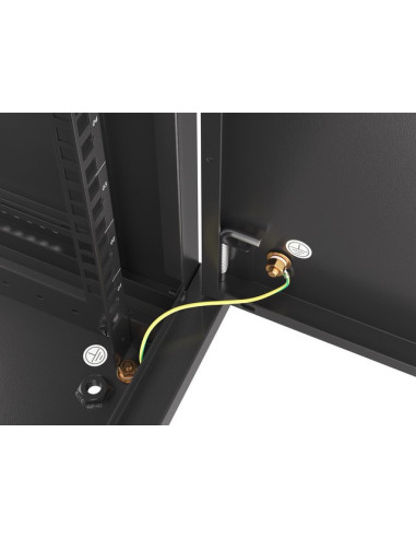 Lanberg Szafa Wisząca Rack 19" 9U 600X450 Drzwi Metalowe Czarna (Flat Pack) Wf01-6409-00B
