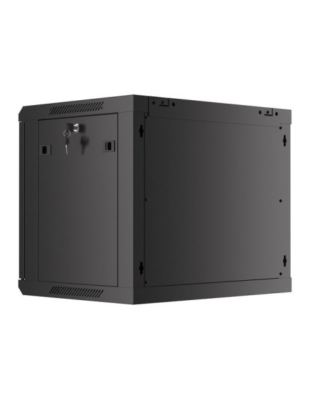 Lanberg Szafa Wisząca Rack 19" 9U 600X450 Drzwi Metalowe Czarna (Flat Pack) Wf01-6409-00B