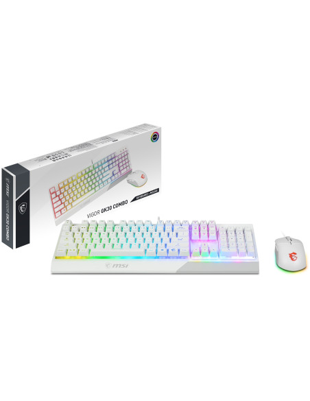 Zestaw Klawiatura + Mysz Msi Vigor Gk30 Combo White