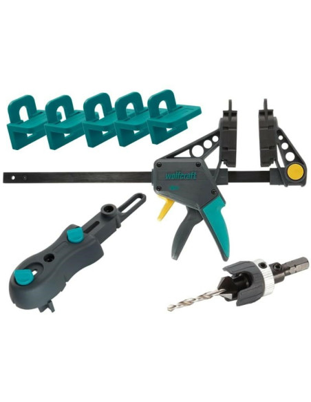 Wolfcraft Gmbh 6988000 Klamra Zacisk Stolarski Szary, Turkusowy