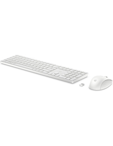 Zestaw Klawiatura + Mysz Hp 650 Wireless Keyboard And Mouse Combo Bezprzewodowe Białe 4R016Aa