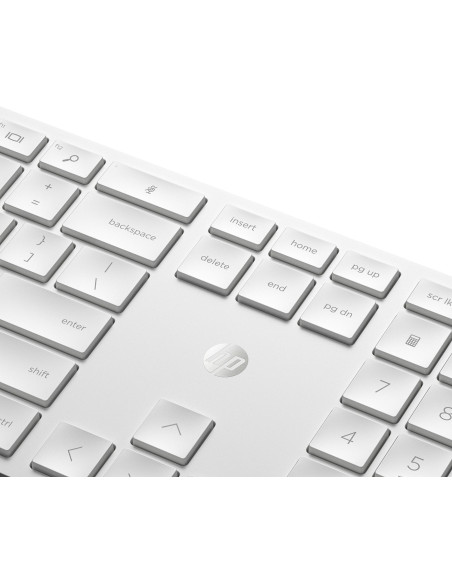 Zestaw Klawiatura + Mysz Hp 650 Wireless Keyboard And Mouse Combo Bezprzewodowe Białe 4R016Aa