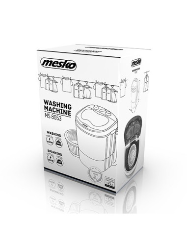 Mesko Home Ms 8053 Pralka Od Góry 3 Kg Niebieski, Biały