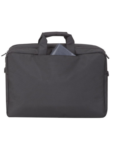 Rivacase Torba Na Laptop 17,3" Tegel, Czarna, Materiał Wodoodporny, Kieszenie Na Tablet 10,1", Smartfon, Dokumenty, Akcesoria