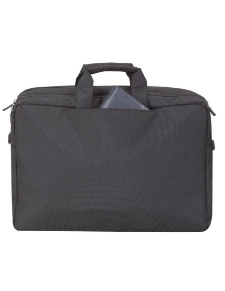 Rivacase Torba Na Laptop 17,3" Tegel, Czarna, Materiał Wodoodporny, Kieszenie Na Tablet 10,1", Smartfon, Dokumenty, Akcesoria