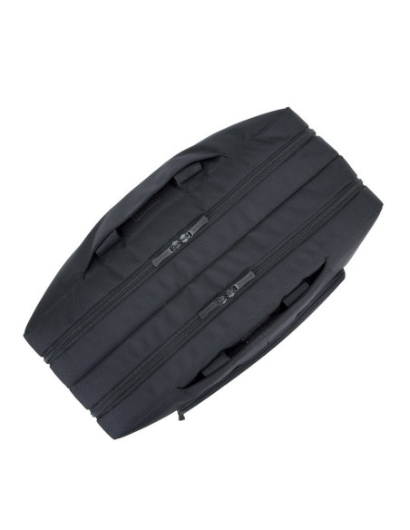 Rivacase Torba Na Laptop 17,3" Tegel, Czarna, Materiał Wodoodporny, Kieszenie Na Tablet 10,1", Smartfon, Dokumenty, Akcesoria
