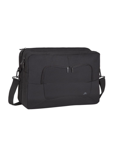 Rivacase Torba Na Laptop 17,3" Tegel, Czarna, Materiał Wodoodporny, Kieszenie Na Tablet 10,1", Smartfon, Dokumenty, Akcesoria