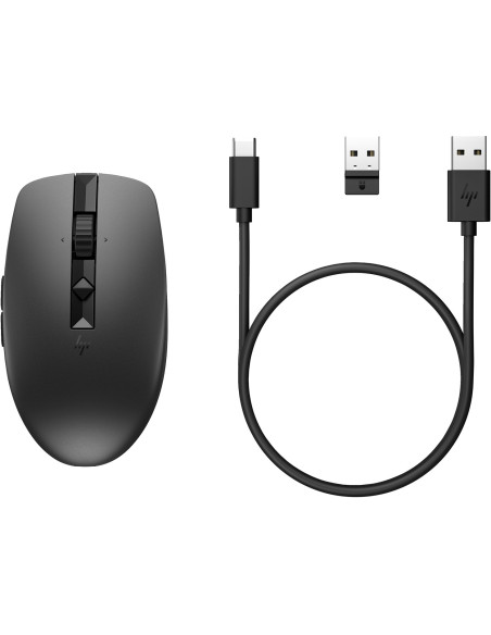 Mysz Hp 710 Rechargeable Silent Mouse Black Bezprzewodowa Z Akumulatorem Czarna 6E6F2Aa