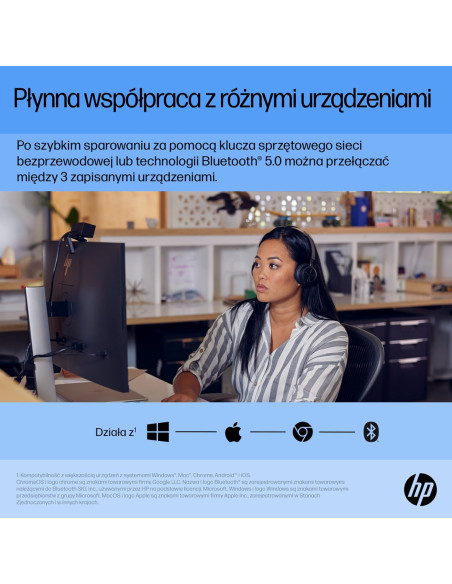 Mysz Hp 710 Rechargeable Silent Mouse Black Bezprzewodowa Z Akumulatorem Czarna 6E6F2Aa