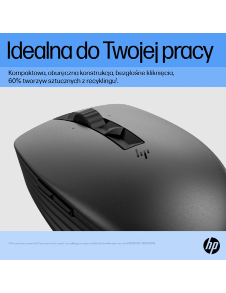 Mysz Hp 710 Rechargeable Silent Mouse Black Bezprzewodowa Z Akumulatorem Czarna 6E6F2Aa