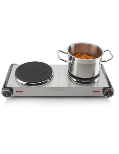 Tristar Kp-6248 Płyta Kuchenna Stal Nierdzewna Blat Płyta Uszczelniona 2 Stref(Y)