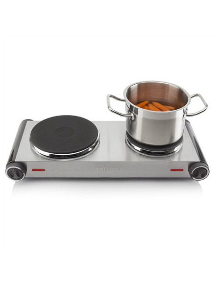 Tristar Kp-6248 Płyta Kuchenna Stal Nierdzewna Blat Płyta Uszczelniona 2 Stref(Y)