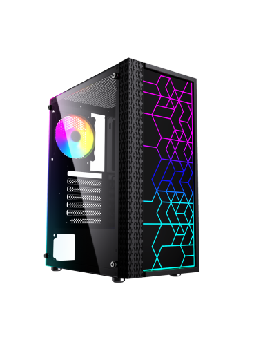 Gembird Obudowa Fornax 2500 Midi-Tower (1X Usb 3.0, 2X Usb 2.0, Hd Audio, Szklany Panel Boczny) Czarna