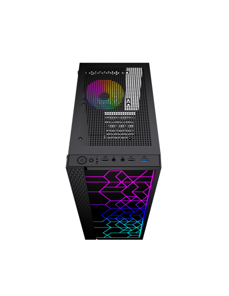 Gembird Obudowa Fornax 2500 Midi-Tower (1X Usb 3.0, 2X Usb 2.0, Hd Audio, Szklany Panel Boczny) Czarna