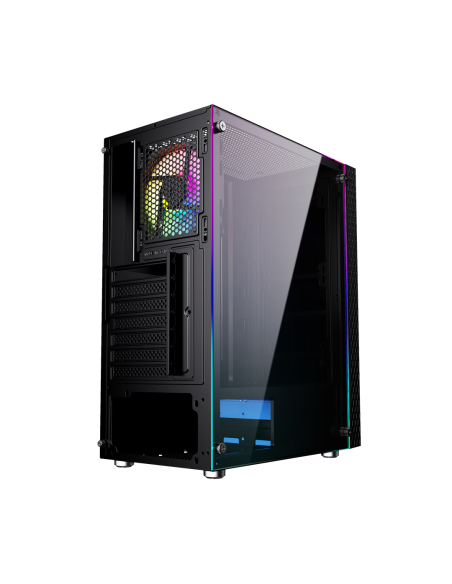 Gembird Obudowa Fornax 2500 Midi-Tower (1X Usb 3.0, 2X Usb 2.0, Hd Audio, Szklany Panel Boczny) Czarna