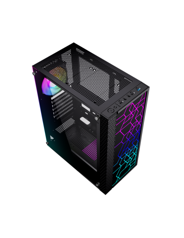 Gembird Obudowa Fornax 2500 Midi-Tower (1X Usb 3.0, 2X Usb 2.0, Hd Audio, Szklany Panel Boczny) Czarna