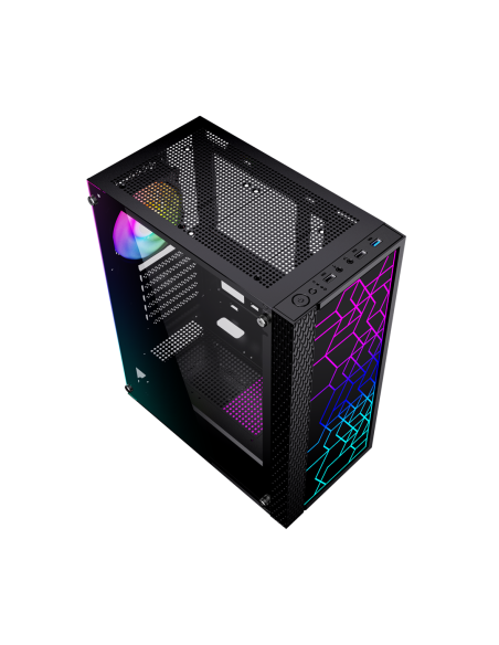 Gembird Obudowa Fornax 2500 Midi-Tower (1X Usb 3.0, 2X Usb 2.0, Hd Audio, Szklany Panel Boczny) Czarna