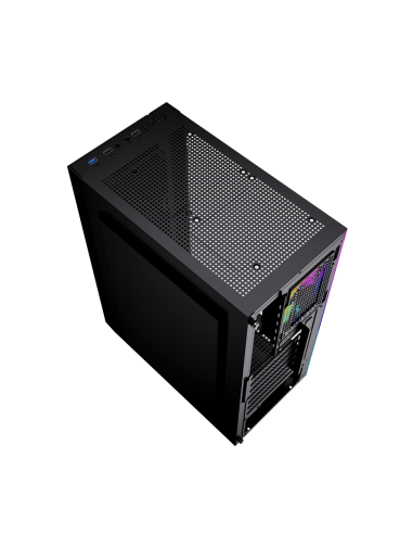 Gembird Obudowa Fornax 2500 Midi-Tower (1X Usb 3.0, 2X Usb 2.0, Hd Audio, Szklany Panel Boczny) Czarna