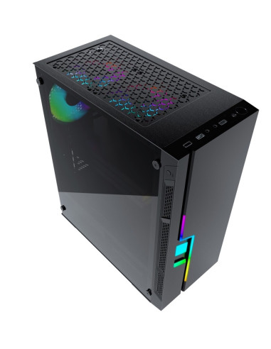 Gembird Obudowa Fornax 2000Rgb Midi-Tower (Usb 3.0, Hd Audio) Podświetlenie Rgb, Gamingowy Design, Czarna