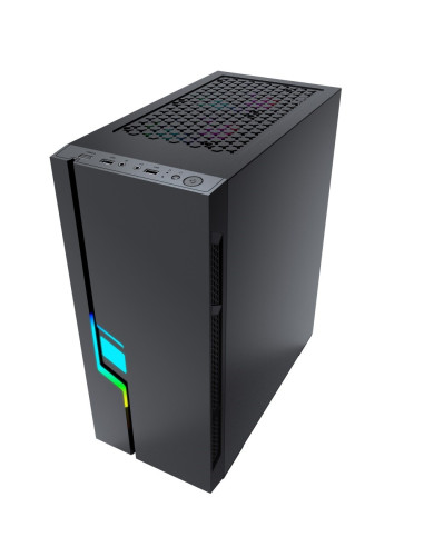 Gembird Obudowa Fornax 2000Rgb Midi-Tower (Usb 3.0, Hd Audio) Podświetlenie Rgb, Gamingowy Design, Czarna