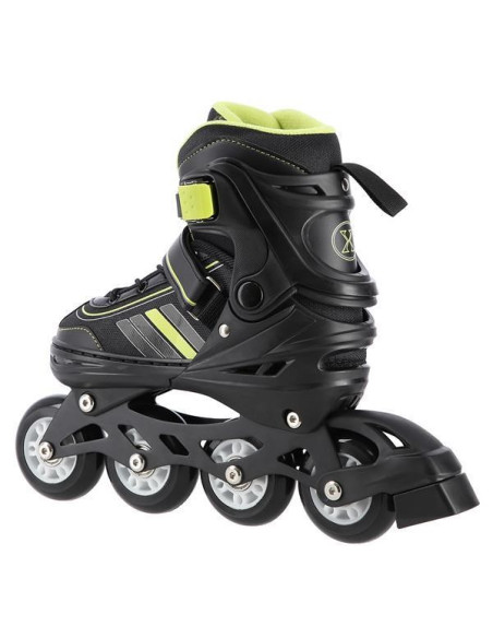 Łyżworolki Nils Extreme Nh18191 2W1 Czarno-Limonkowe Rozm. L (39-43) Z Wymienną Płozą Hokejową