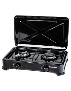 Kuchenka Gazowa Nastawna 2-Palnikowa Ravanson K-02Tb (Czarny)