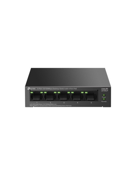 Tp-Link Litewave Ls105P Nie Zarządzany Fast Ethernet (10/100) Obsługa Poe Czarny