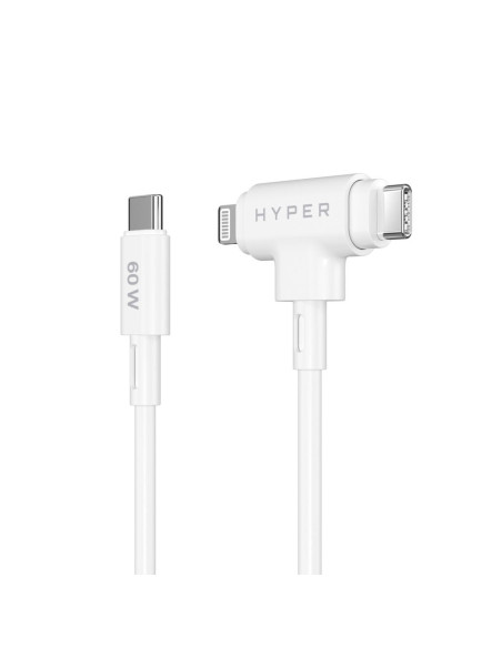 Hyper Hyperjuice Kabel Usb Usb 2.0 1,5 M Usb C Usb C/Lightning Biały