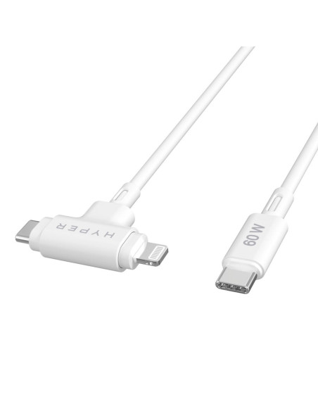 Hyper Hyperjuice Kabel Usb Usb 2.0 1,5 M Usb C Usb C/Lightning Biały
