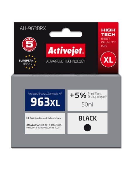Activejet Ah-963Brx Tusz (Zamiennik Hp 963Xl 3Ja30Ae  Premium  2100 Stron  50 Ml, Czarny)