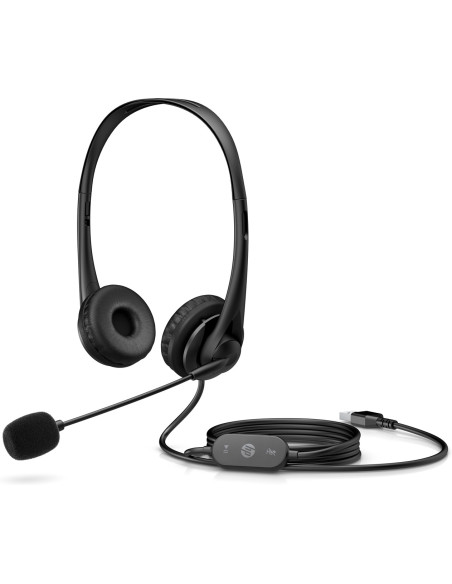 Słuchawki Z Mikrofonem Hp Stereo Usb Headset G2 Przewodowe Czarne 428H5Aa