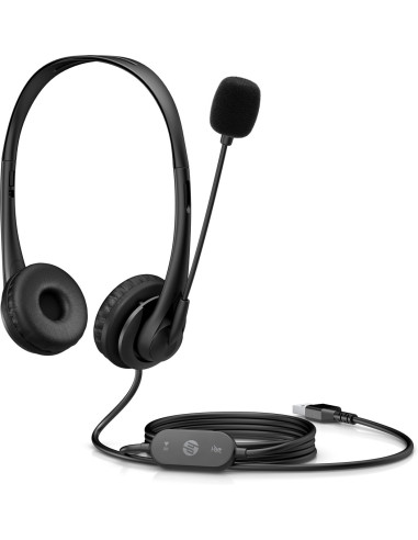 Słuchawki Z Mikrofonem Hp Stereo Usb Headset G2 Przewodowe Czarne 428H5Aa