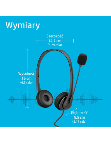 Słuchawki Z Mikrofonem Hp Stereo Usb Headset G2 Przewodowe Czarne 428H5Aa
