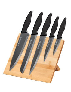 Noże Na Bambusowym Bloku Magn.  6-El Smile Sns-4