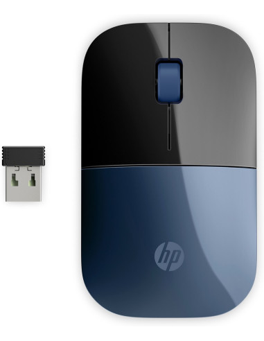 Mysz Hp Z3700 Wireless Mouse Lumiere Blue Bezprzewodowa Czarno-Niebieska 7Uh88Aa