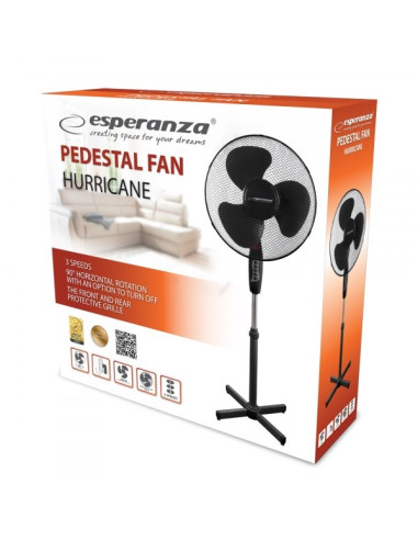 Wentylator Esperanza Hurricane Ehf001Kk (Kolor Czarny)