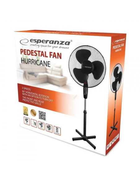 Wentylator Esperanza Hurricane Ehf001Kk (Kolor Czarny)
