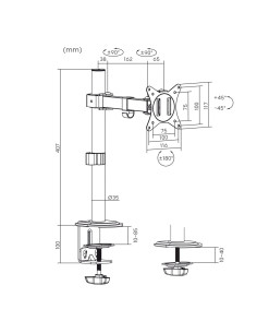 Maclean Uchwyt Biurkowy Do Monitora Lcd Mc-572N 2