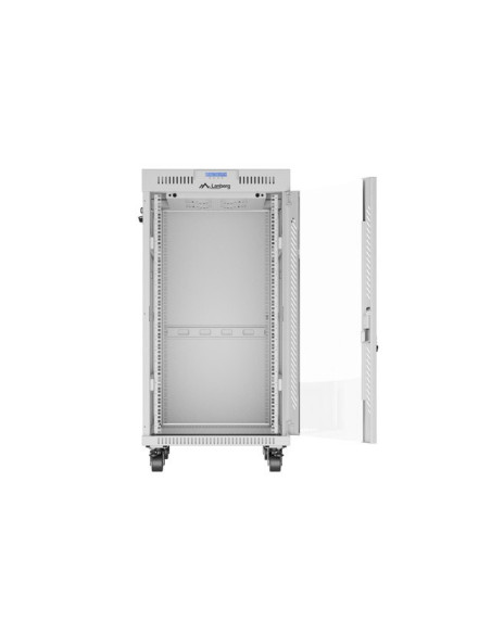 Lanberg Szafa Rack Stojąca 19" 22U 600X800 Szara Drzwi Szklane Lcd V2 (Flat Pack)