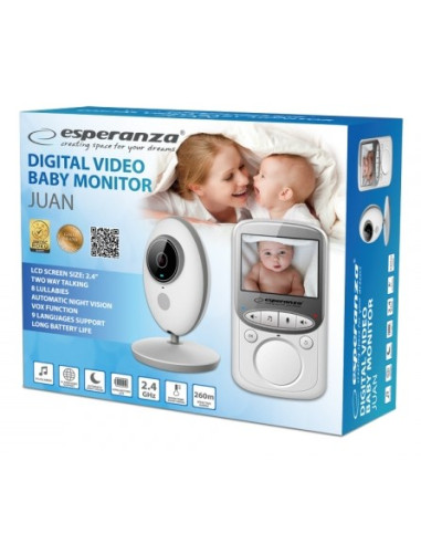 Esperanza Niania Elektroniczna Z Wyświetlaczem Lcd 2.4" Juan Ehm003
