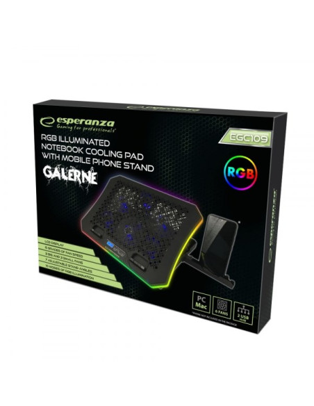 Esperanza Podstawka Chłodząca Gaming Z Podstawką Na Telefon Rgb Galerne Egc109