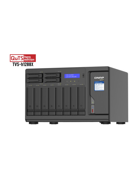 Qnap Tvs-H1288X Nas Tower Przewodowa Sieć Lan Czarny W-1250