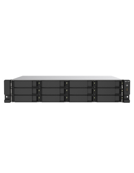 Qnap Ts-1273Au-Rp-8G Serwer Danych Nas Rack (2U) Ryzen Embedded V1500B 8 Gb Ddr4 0 Tb Qnap Qts Aluminium, Czarny