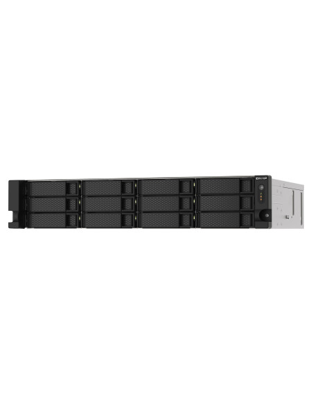 Qnap Ts-1273Au-Rp-8G Serwer Danych Nas Rack (2U) Ryzen Embedded V1500B 8 Gb Ddr4 0 Tb Qnap Qts Aluminium, Czarny