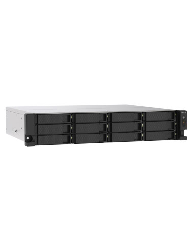 Qnap Ts-1273Au-Rp-8G Serwer Danych Nas Rack (2U) Ryzen Embedded V1500B 8 Gb Ddr4 0 Tb Qnap Qts Aluminium, Czarny