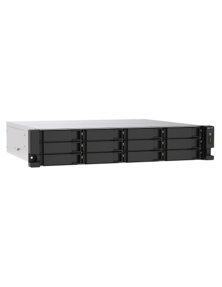 Qnap Ts-1273Au-Rp-8G Serwer Danych Nas Rack (2U) Ryzen Embedded V1500B 8 Gb Ddr4 0 Tb Qnap Qts Aluminium, Czarny