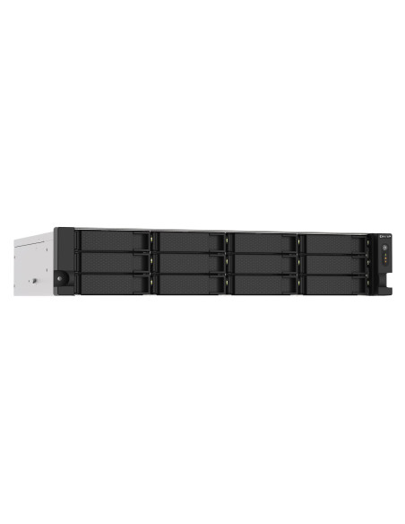 Qnap Ts-1273Au-Rp-8G Serwer Danych Nas Rack (2U) Ryzen Embedded V1500B 8 Gb Ddr4 0 Tb Qnap Qts Aluminium, Czarny