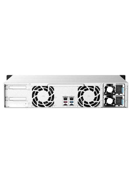 Qnap Ts-1273Au-Rp-8G Serwer Danych Nas Rack (2U) Ryzen Embedded V1500B 8 Gb Ddr4 0 Tb Qnap Qts Aluminium, Czarny