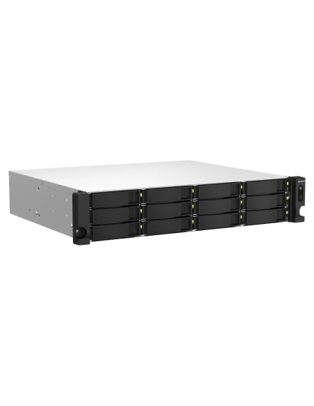 Qnap Ts-1264U-Rp Nas Rack (2U) Przewodowa Sieć Lan Aluminium, Czarny
