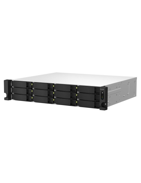 Qnap Ts-1264U-Rp Nas Rack (2U) Przewodowa Sieć Lan Aluminium, Czarny